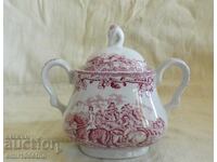 Zaharniță porțelan vechi Staffordshire Anglia