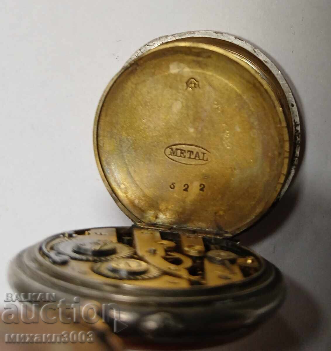 SILVER LADIES MECHANICAL POCKET WATCH - 5