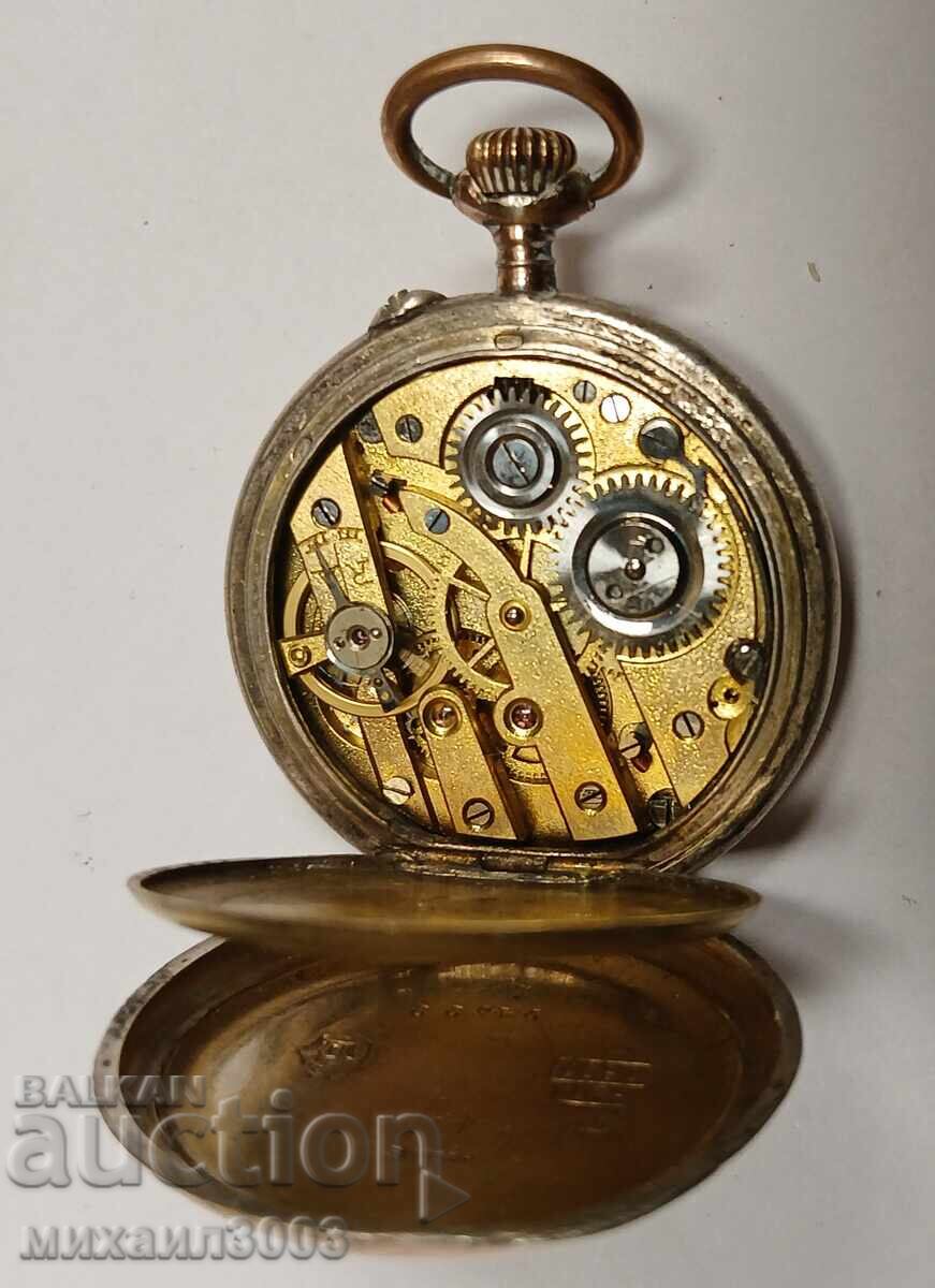 SILVER LADIES MECHANICAL POCKET WATCH - 6