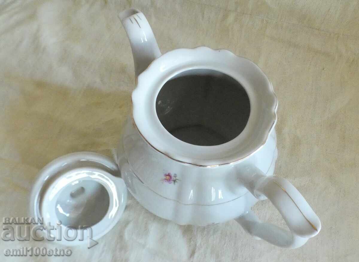 Bulgarian Porcelain Teapot Stalin Vidin - 5