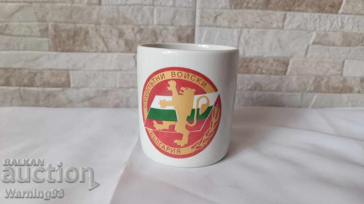 Porcelain pencil holder - 2 pieces - Military theme - fab. Diamant - 5