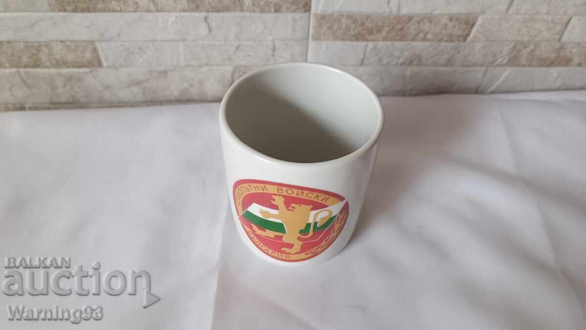 Porcelain pencil holder - 2 pieces - Military theme - fab. Diamant - 6