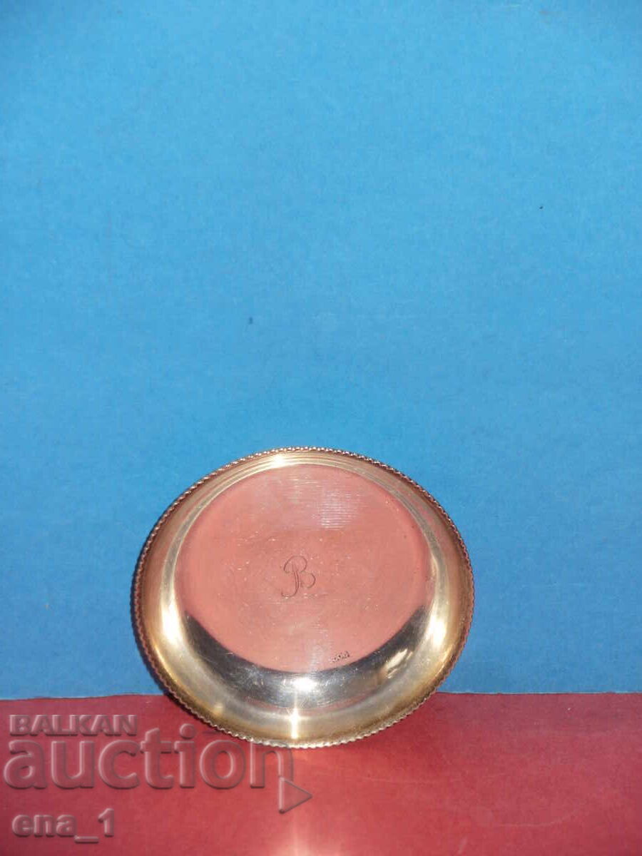 Лот от 2 малки сребърни чинийки за хайвер с орнаменти - 5