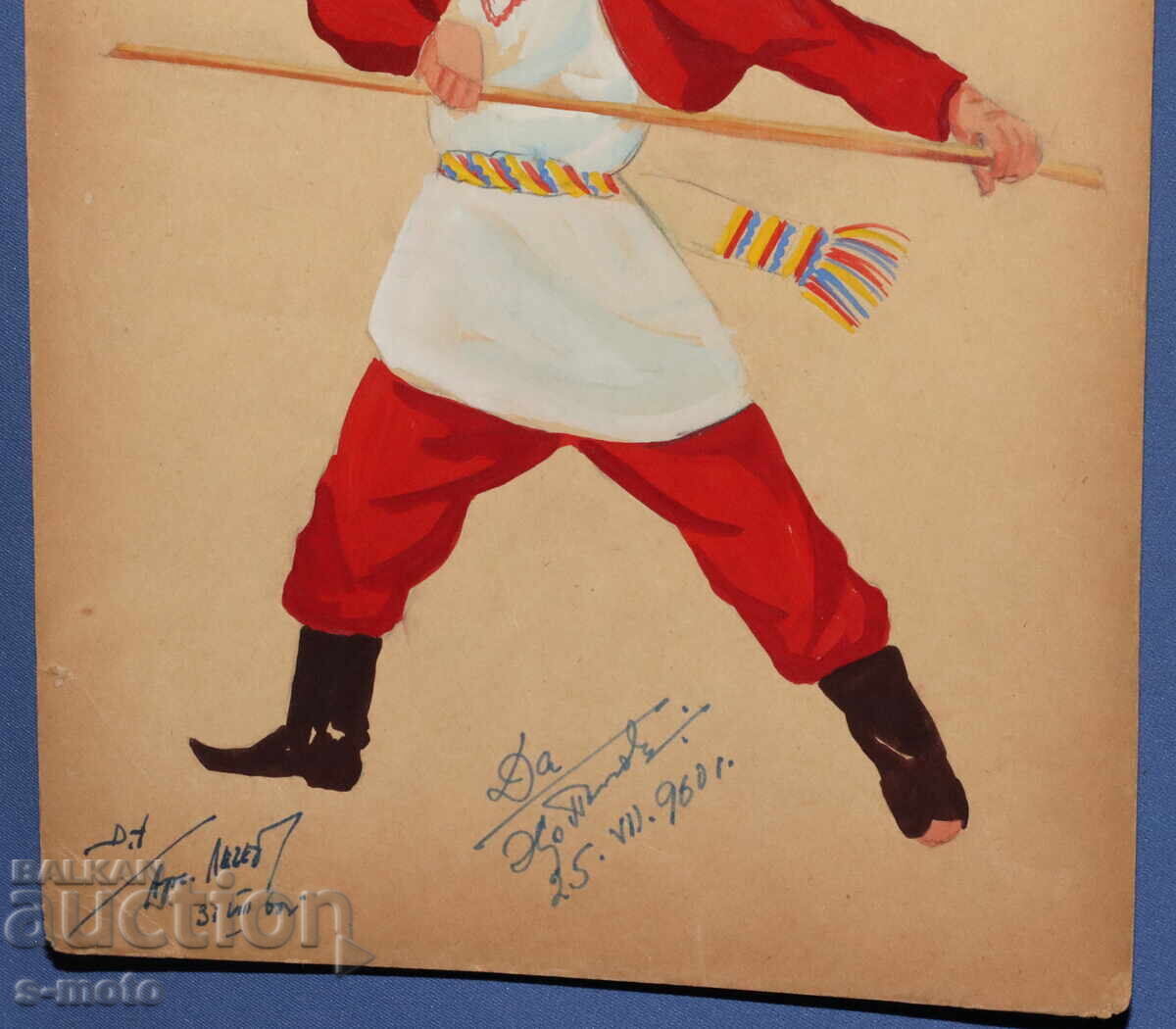 Gouache painting scenography, ballet, costume design project 1960 - 6