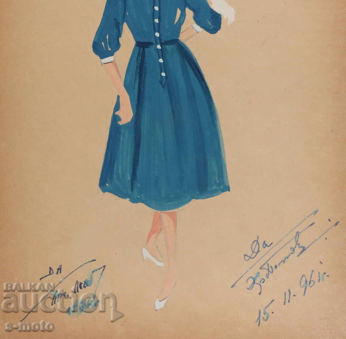 Pictură guașă scenografie, proiect pentru costum - 7 Pictură guașă scenografie, proiect pentru costum - 7