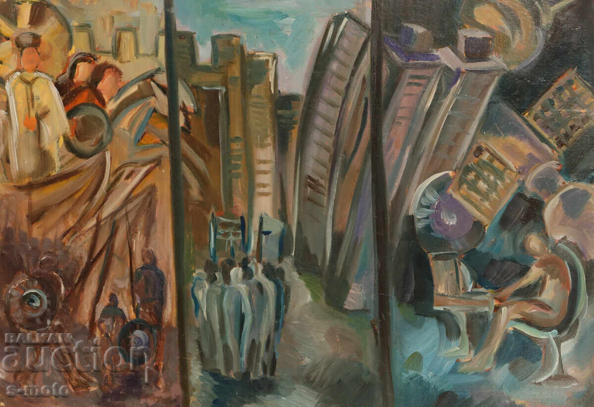 Картина маслени бои, абстрактна композиция с цена 400.00 лв. | € 204.52