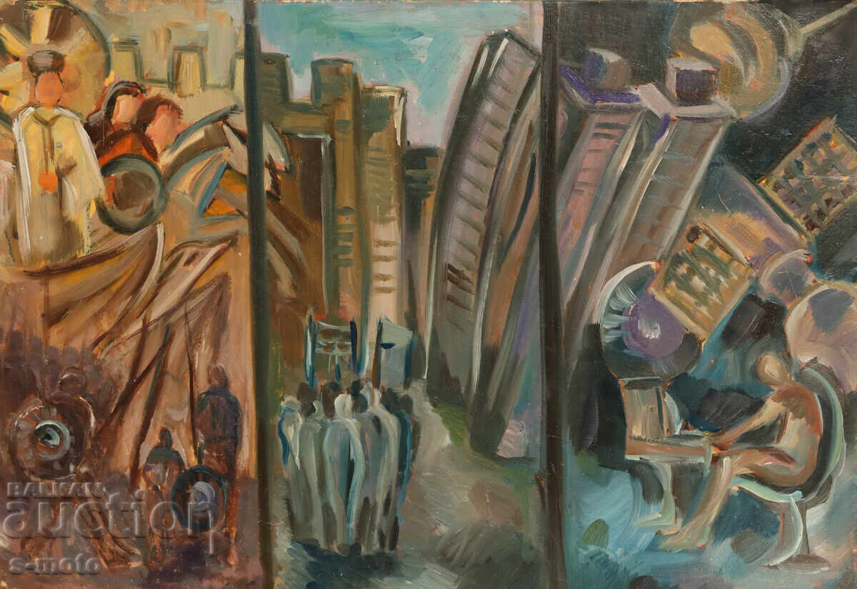 Доставка на Картина маслени бои, абстрактна композиция