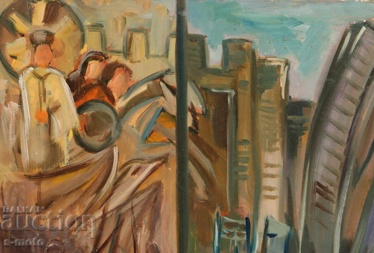 Картина маслени бои, абстрактна композиция - 5