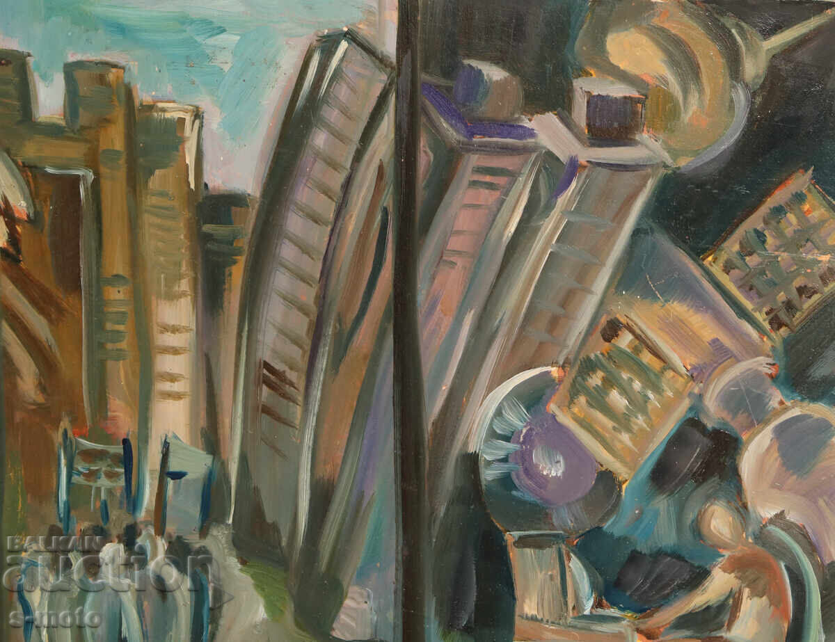 Картина маслени бои, абстрактна композиция - 6