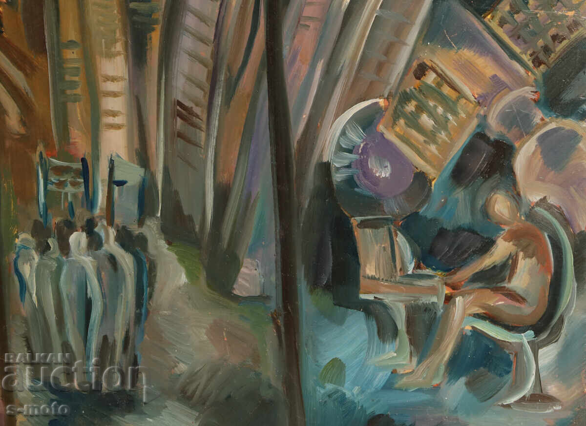 Картина маслени бои, абстрактна композиция - 7