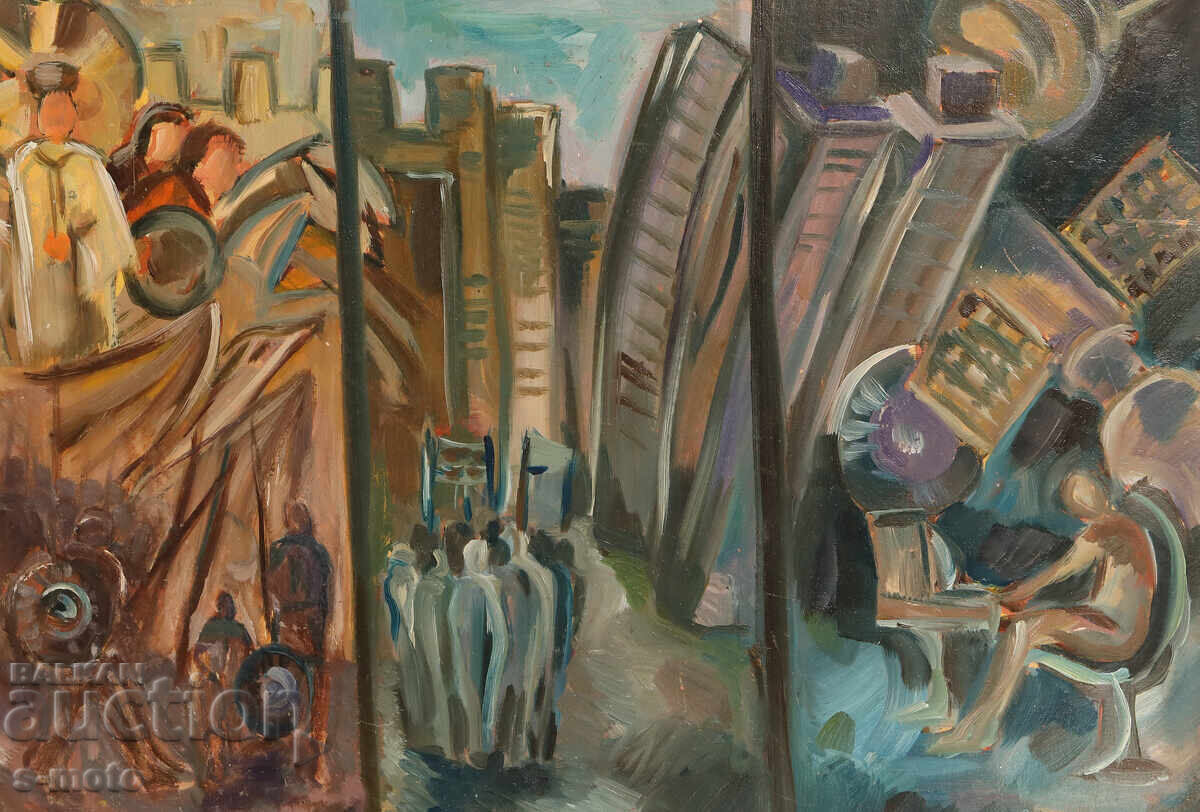 Картина маслени бои, абстрактна композиция