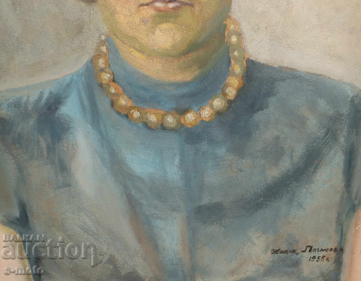 Έργο ζωγραφικής με λάδι, γυναικείο πορτρέτο, υπογεγραμμένο 1955 - 6 Έργο ζωγραφικής με λάδι, γυναικείο πορτρέτο, υπογεγραμμένο 1955 - 6