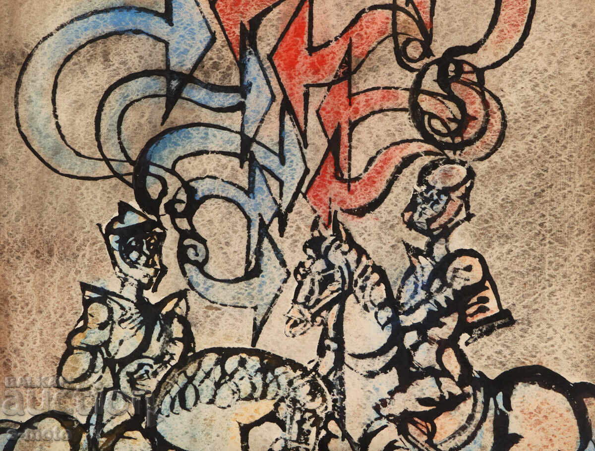 Delivery of Peter Rashkov, watercolor illustration