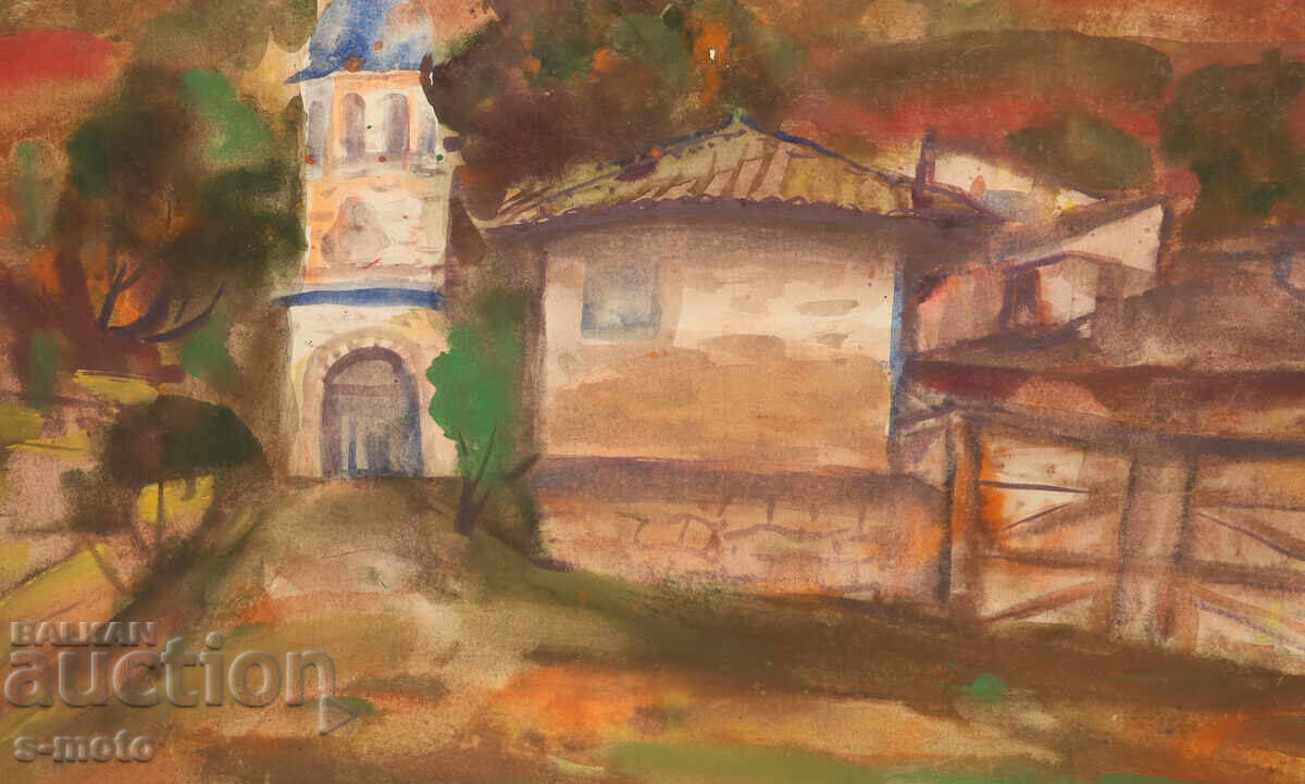 Livrarea Stoian Domuschiev / 1935 - 2021 / Acuarelă, peisaj Livrarea Stoian Domuschiev / 1935 - 2021 / Acuarelă, peisaj