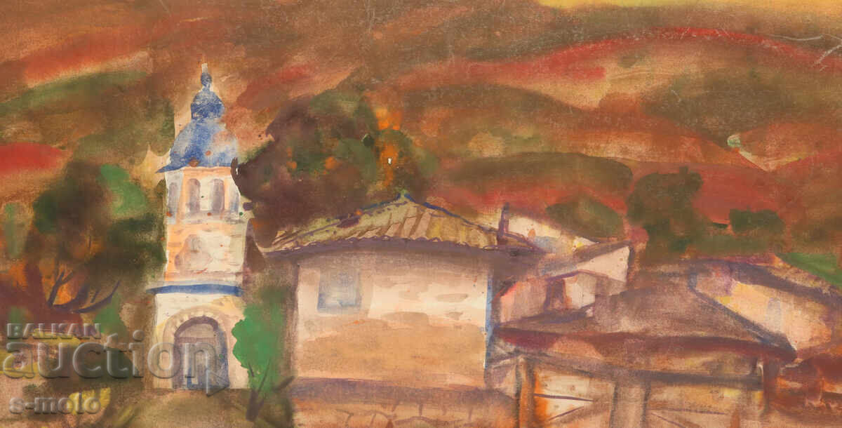 Stoian Domuschiev / 1935 - 2021 / Acuarelă, peisaj - 5 Stoian Domuschiev / 1935 - 2021 / Acuarelă, peisaj - 5