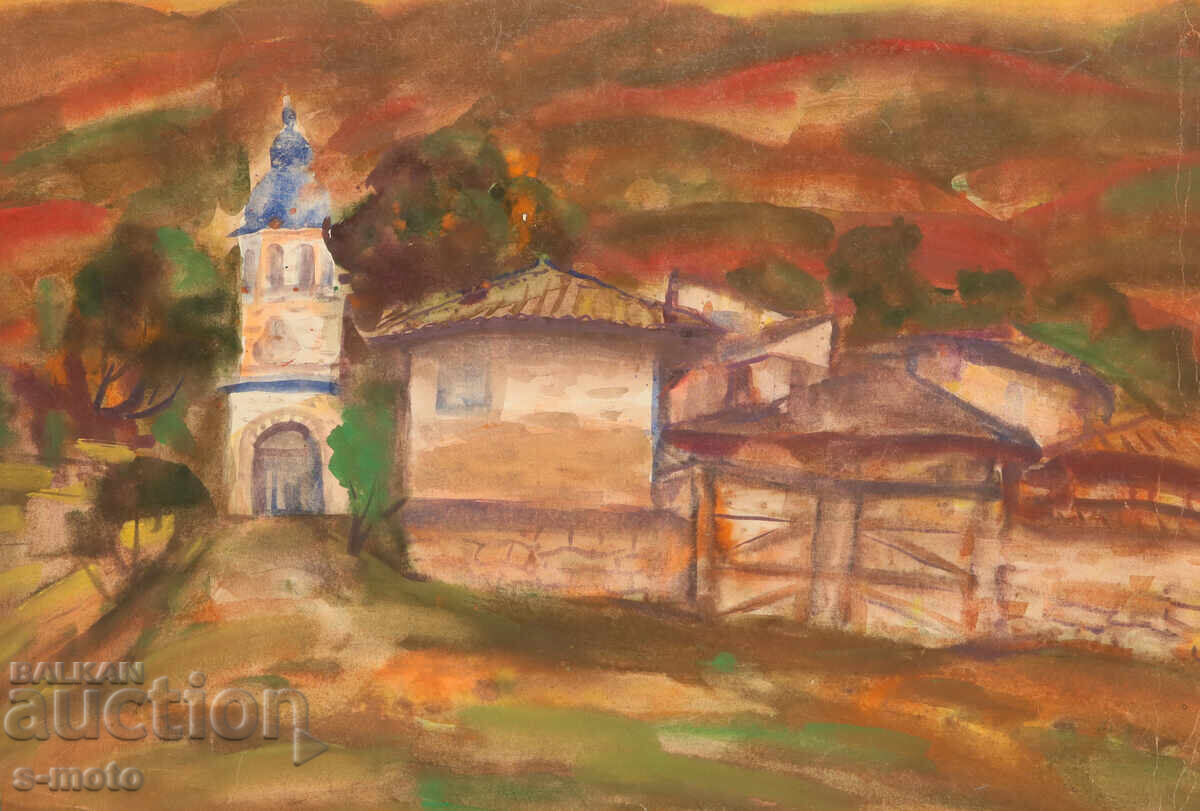 Stoian Domuschiev / 1935 - 2021 / Acuarelă, peisaj Stoian Domuschiev / 1935 - 2021 / Acuarelă, peisaj