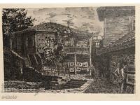 Стефан Кръстанов , Графика, туш , "Несебър"1991г.