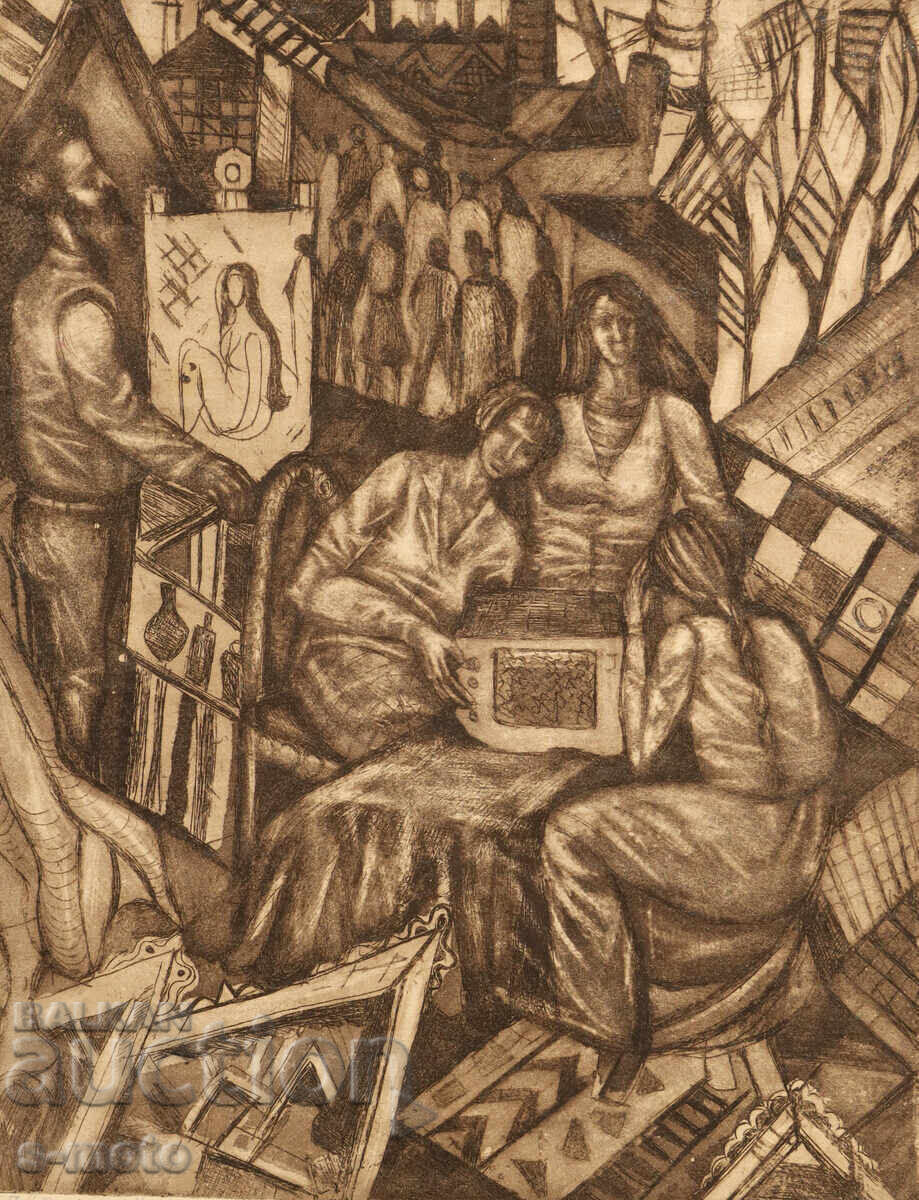 Λιθογραφία, μικτή τεχνική, "Σύγχρονο" Άνα Ζαχαρίεβα με τιμή 150.00 BGN | € 76.69 Λιθογραφία, μικτή τεχνική, "Σύγχρονο" Άνα Ζαχαρίεβα με τιμή 150.00 BGN | € 76.69