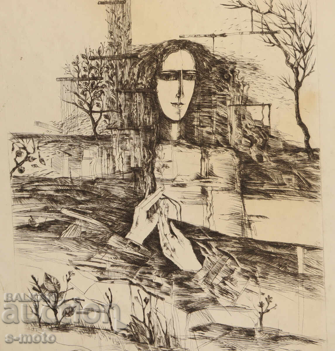 Delivery of Evelina Handjieva Graphics lithograph 1988