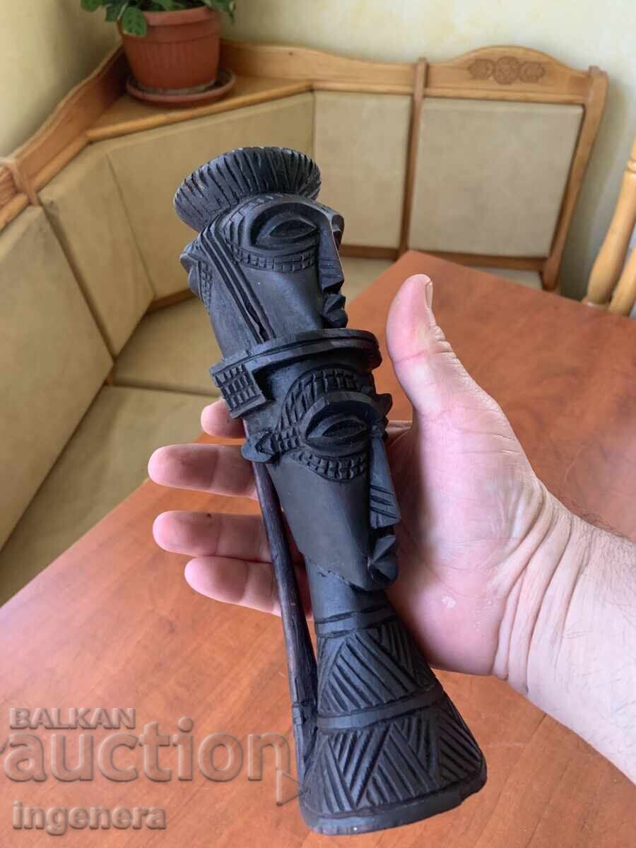 Δημοπρασία Κηροπήγιο Ξυλόγλυπτο Φιγούρα Τρία Κεφάλια Μοναδικό