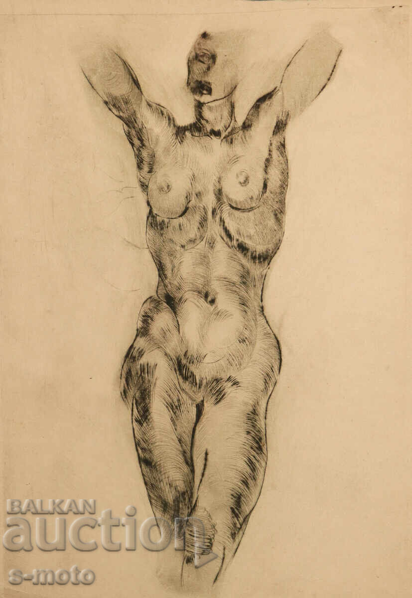 Graphics, paper, nude body with price 140.00 BGN | € 71.58