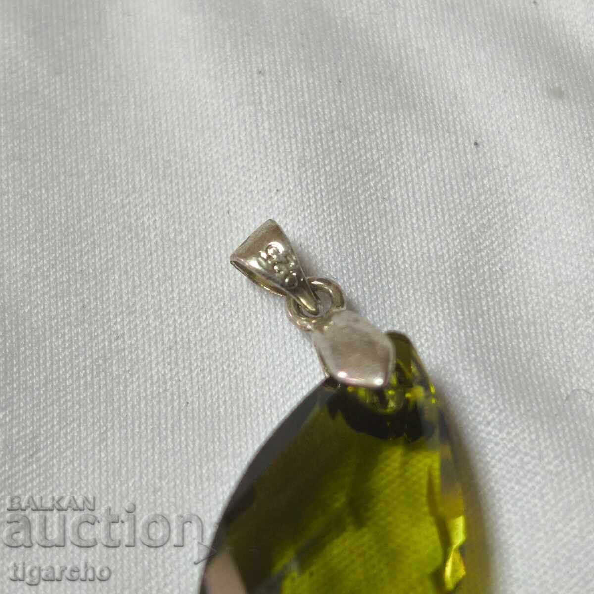 Silver pendant with a stone - 7 Silver pendant with a stone - 7