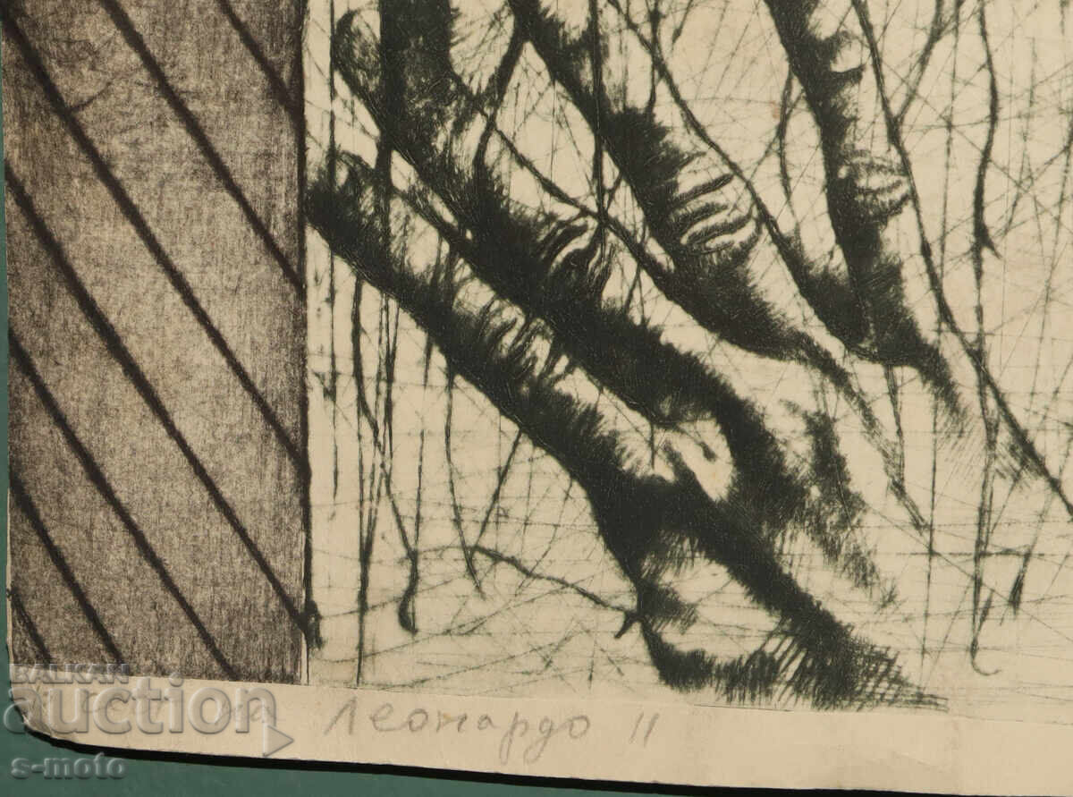 Lithograph, graphics, abstract composition - 7