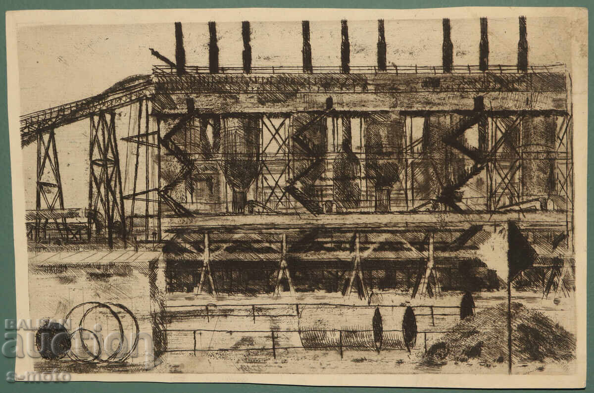 Δημοπρασία Γραφικά, ξηρή χάραξη, βιομηχανικό τοπίο