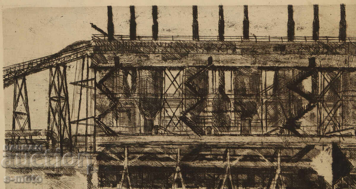 Παράδοση Γραφικά, ξηρή χάραξη, βιομηχανικό τοπίο