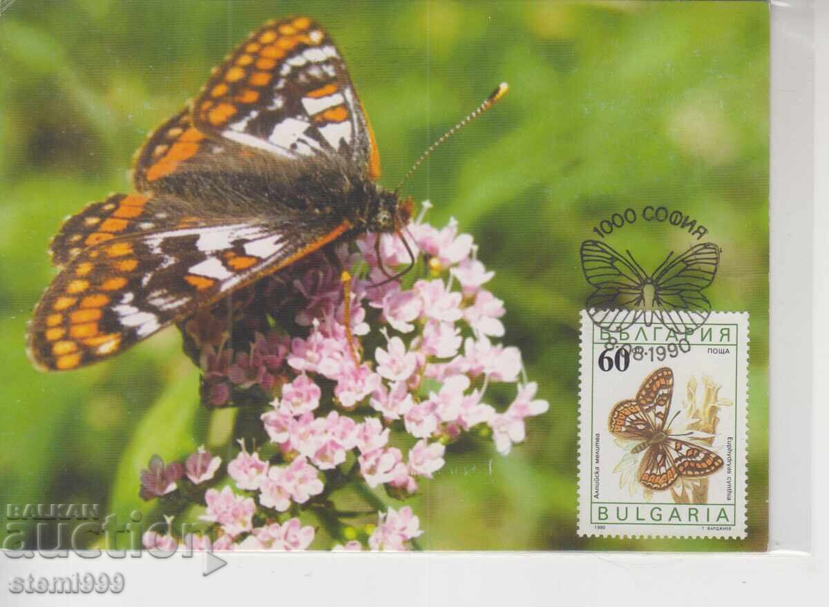 Ταχυδρομική κάρτα MAX FDC Πεταλούδες Έντομα