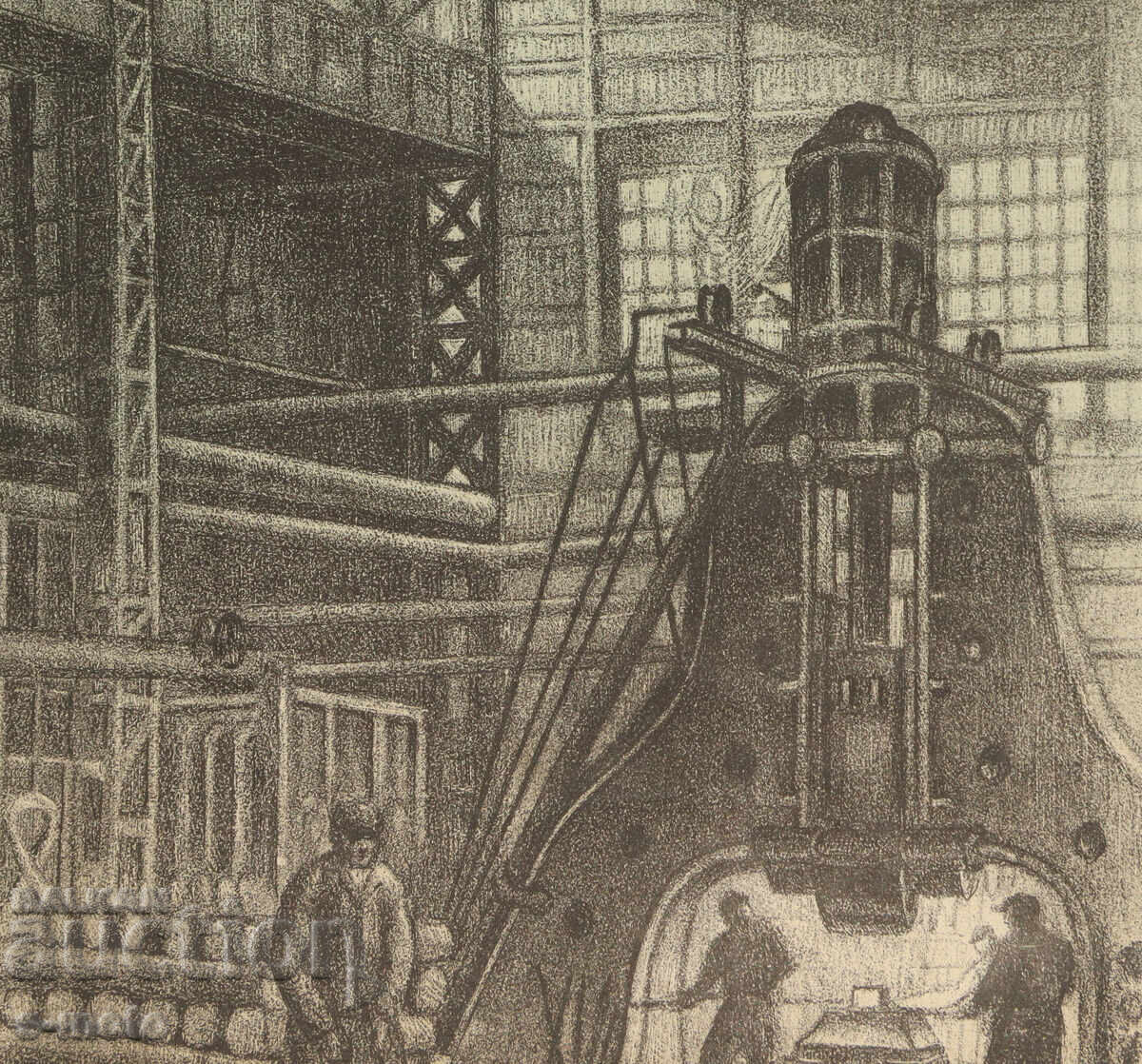 Graphics, lithograph, industrial landscape - 5