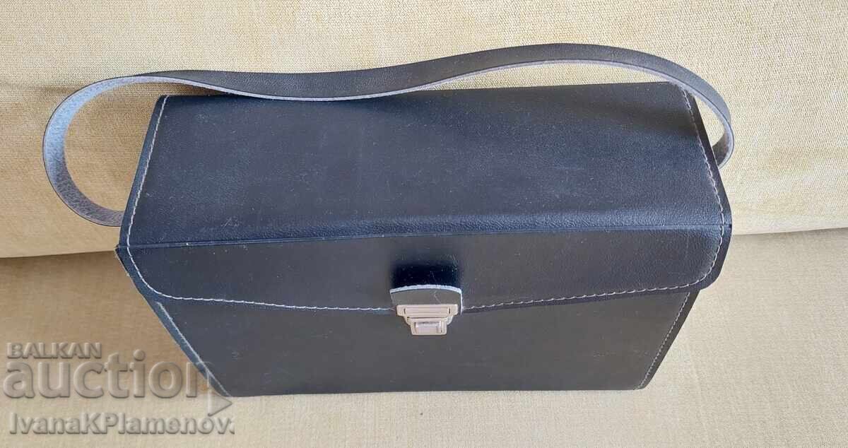 Geantă de mână din piele retro pentru colecționari - 5