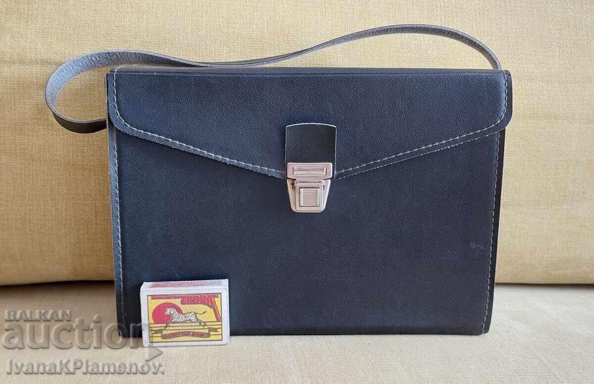 Geantă de mână din piele retro pentru colecționari - 7