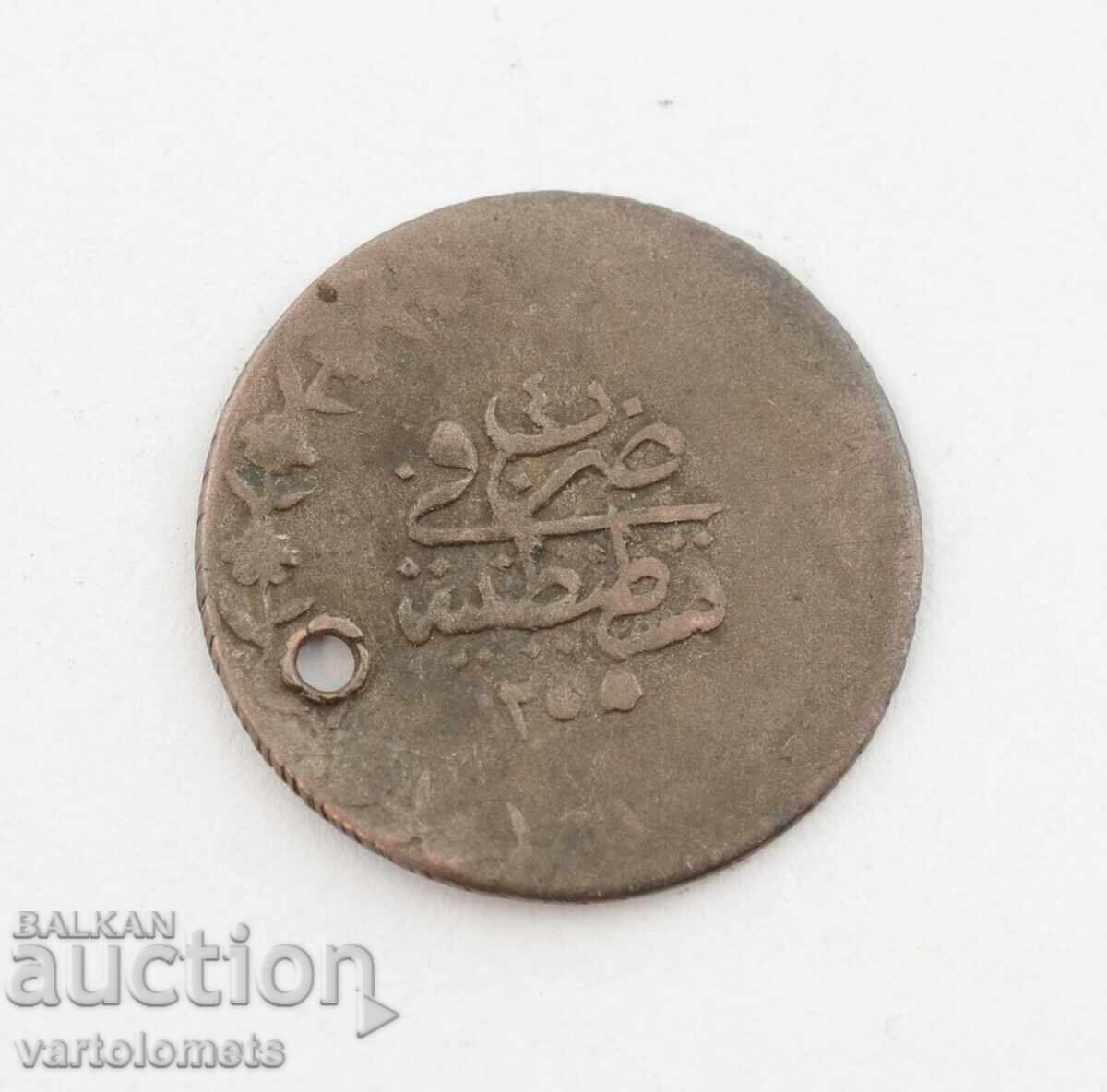 Monedă de argint turcească 2 g/ Ag ø 21 mm - Imperiul Otoman Monedă de argint turcească 2 g/ Ag ø 21 mm - Imperiul Otoman