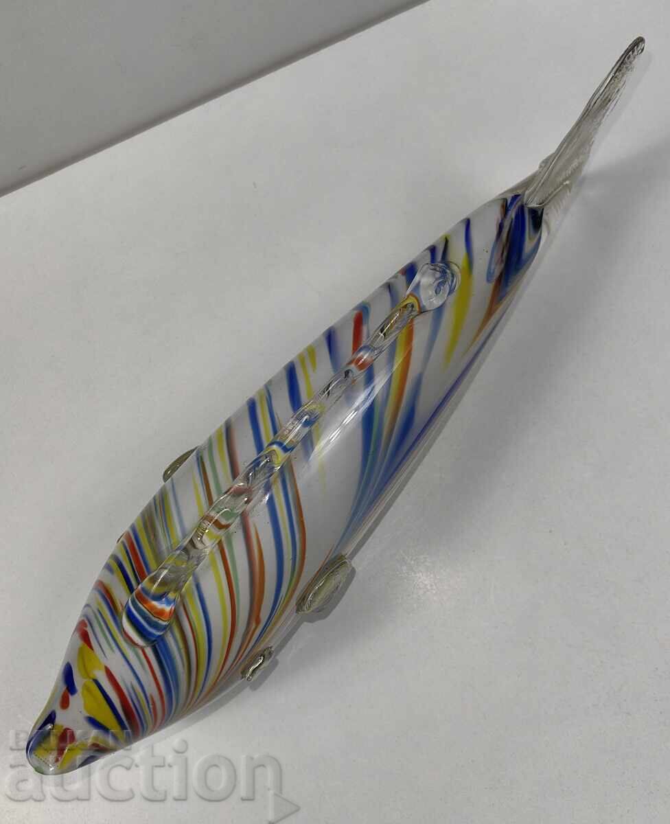Auction  LARGE SOCIALIST GLASS FISH TYPE MURANO FIGURE FIGURINE STATUETTE