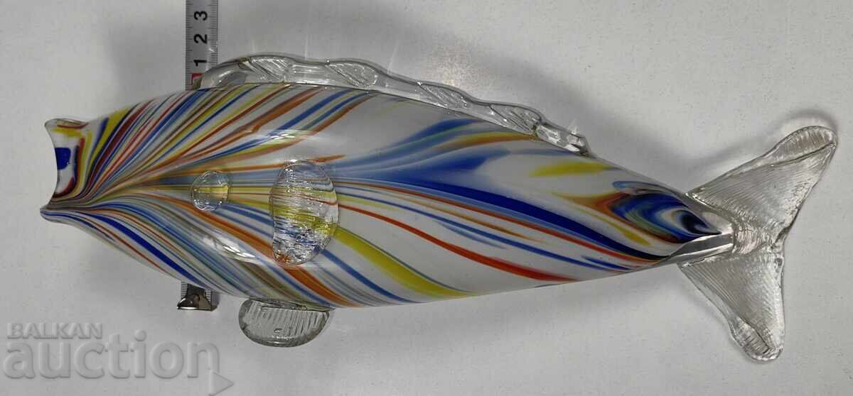 Delivery of LARGE SOCIALIST GLASS FISH TYPE MURANO FIGURE FIGURINE STATUETTE