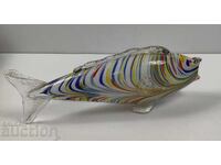 MARE PEȘTE DE STICLĂ SOCIALIST TIP MURANO FIGURINĂ FIGURĂ STATUETĂ