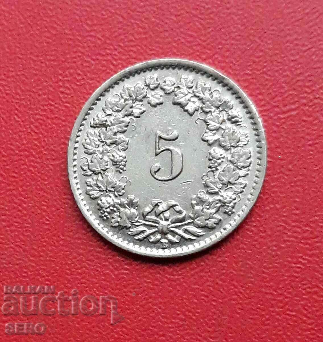 Switzerland-5 Rapen 1939 with price 0.60 BGN | € 0.31