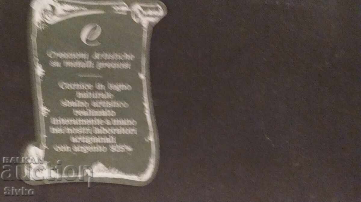 Картина върху сребро, интересна рамка, сертификат - 6