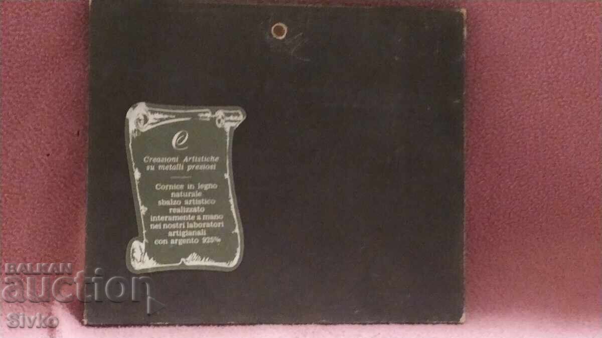 Картина върху сребро, интересна рамка, сертификат - 7