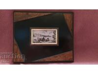 Картина върху сребро, интересна рамка, сертификат