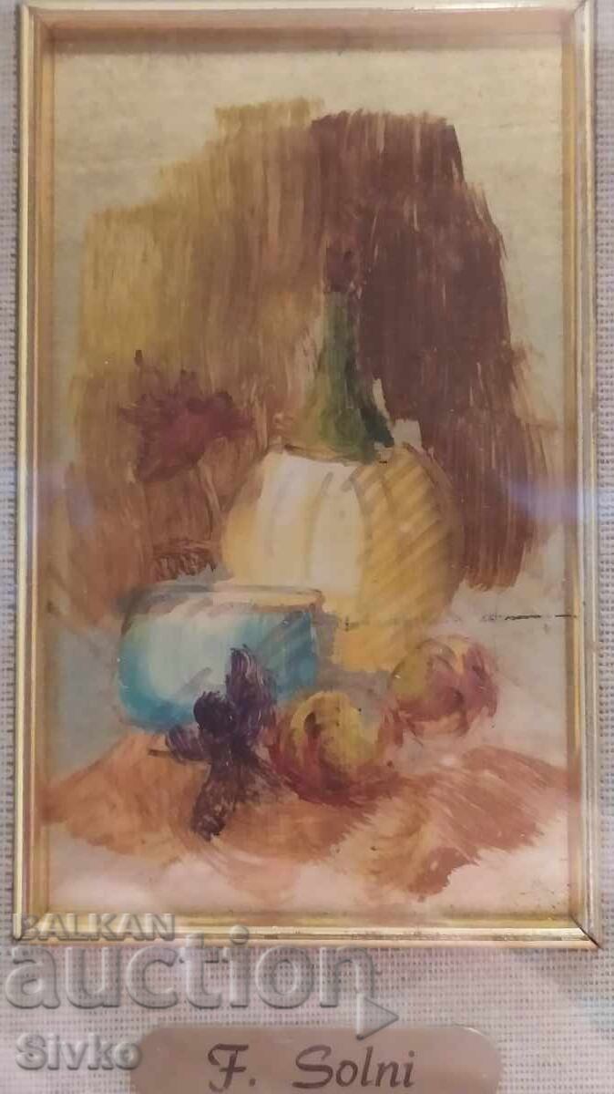 Ζωγραφιά σε χρυσό, μεγάλη, με κορνίζα - 5