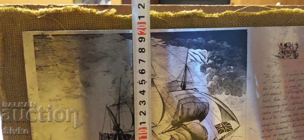 Аукцион Гравюра метална старинна кораб Аукцион Гравюра метална старинна кораб