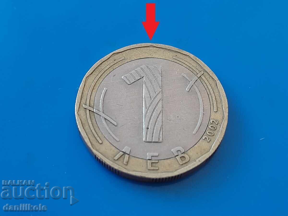 Licitație *$*Y*$* BULGARIA 1 LEV 2002 CURIOZITATE GREȘEALĂ ROTITĂ *$*Y*$*