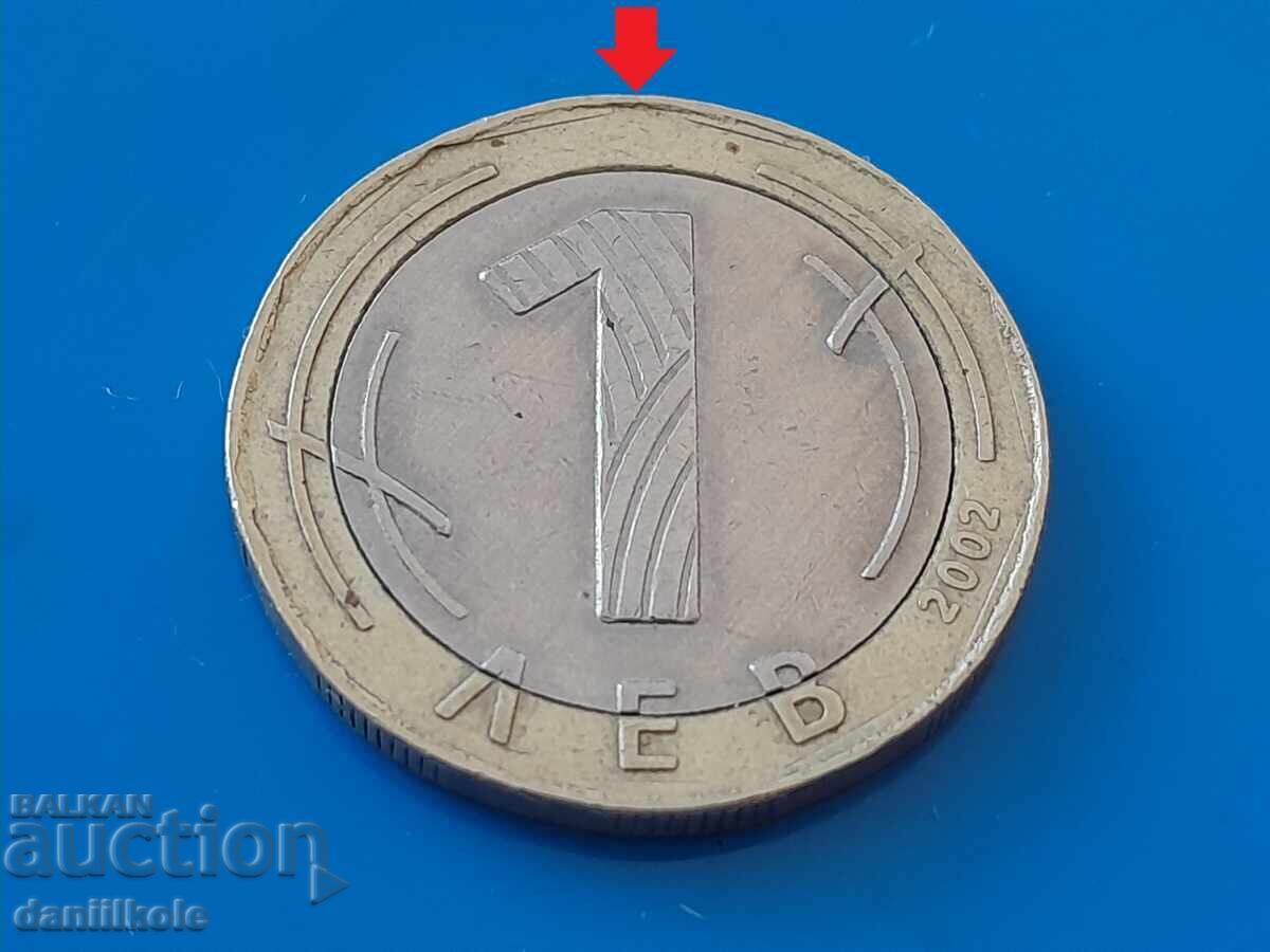 Auction  *$*Y*$* BULGARIA 1 LEV 2002 ERROR ROTATED *$*Y*$*