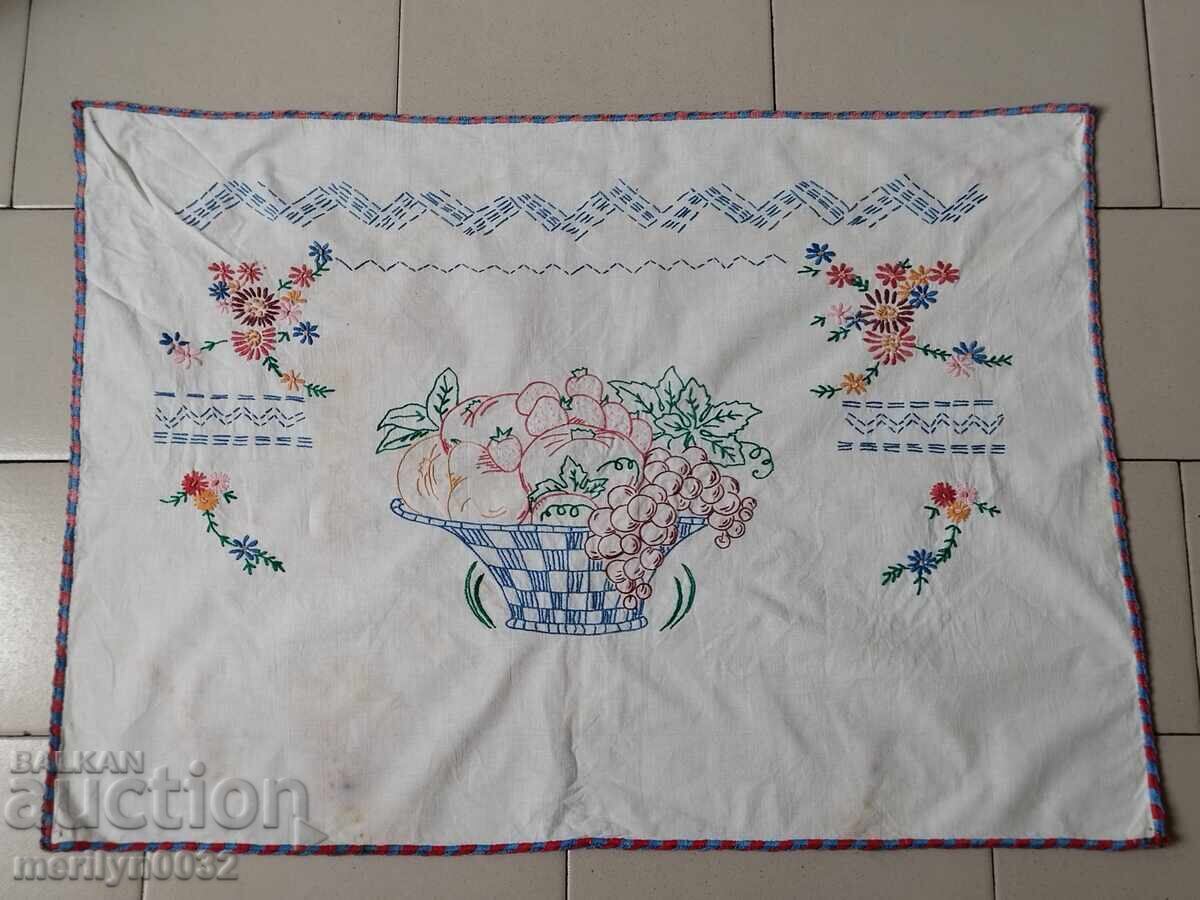 Panou de tapiserie de perete de pepinieră brodat vechi, covor