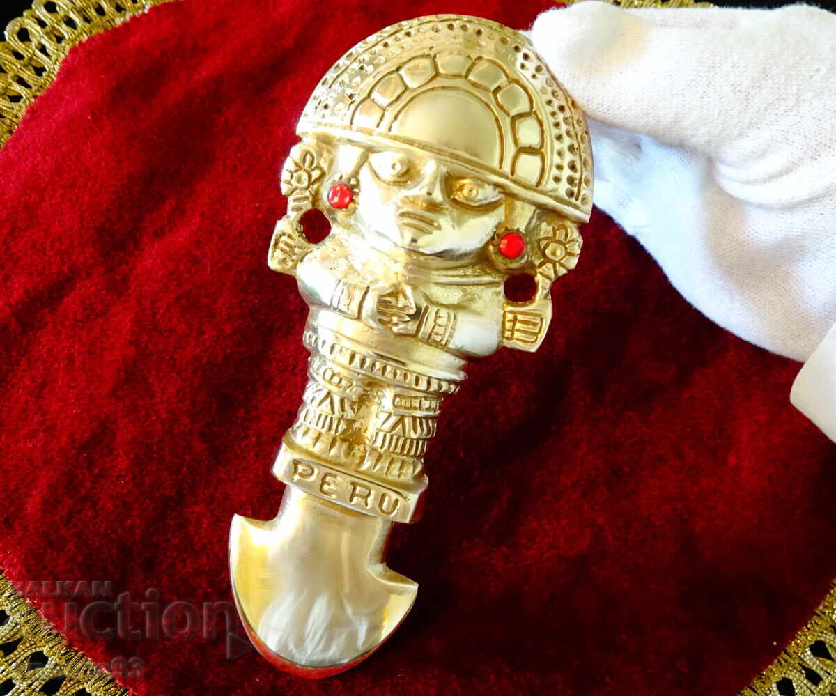 The Tumi Peruvian divine bronze dagger, knife