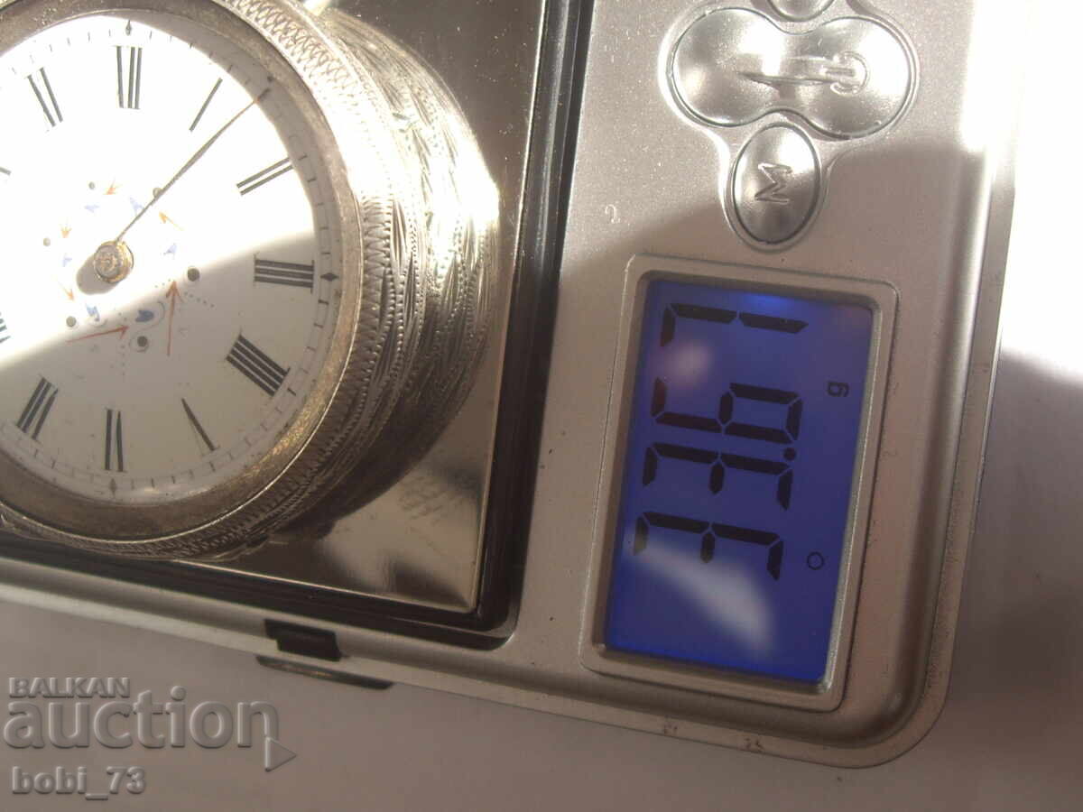 Παλιό ασημένιο ρολόι τσέπης - 6