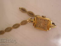 Ceas de damă vechi, placat cu aur