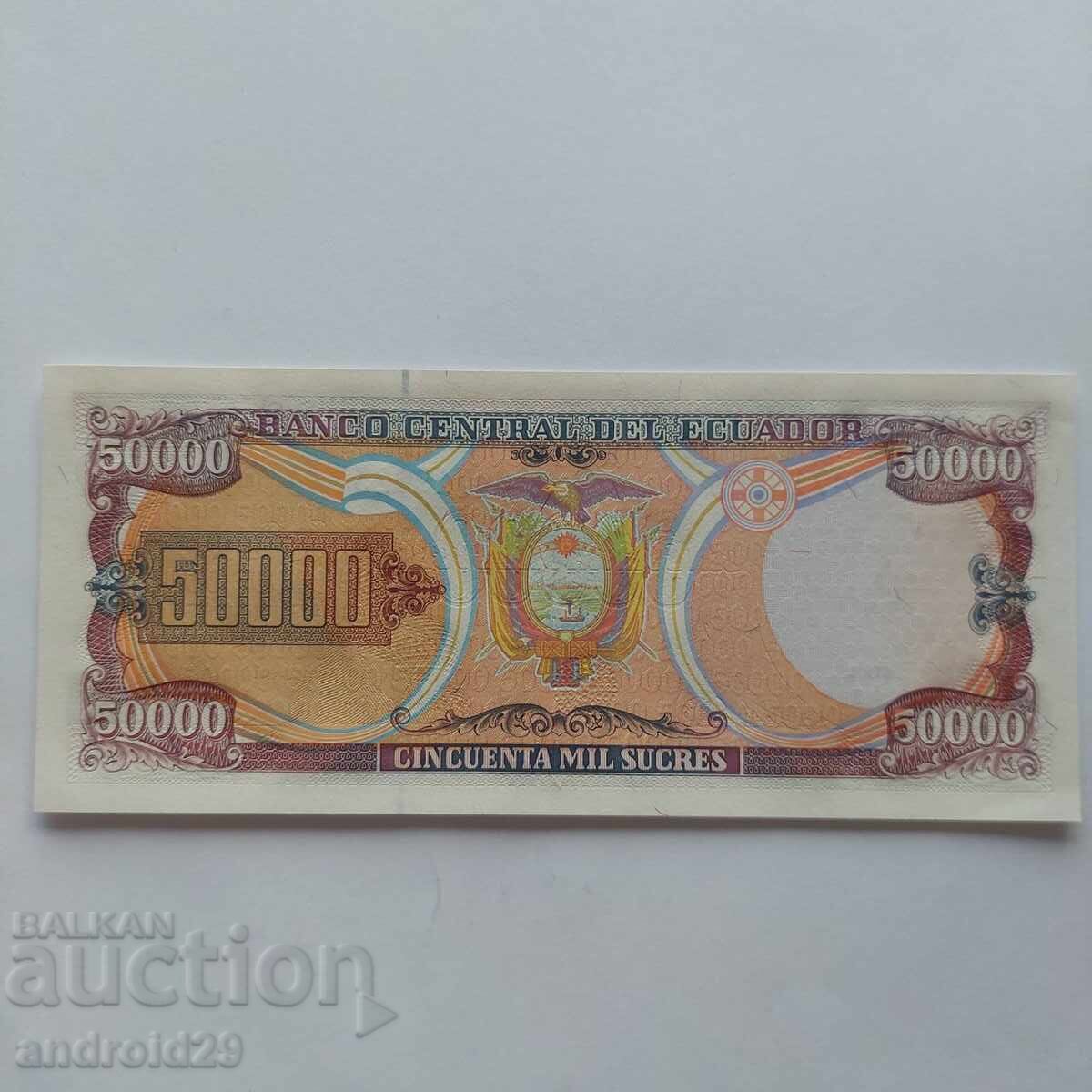 50 000 Σουκρές/Sucres 1999 εκ. ΕΚΟΥΑΔΟΡ/ ECUADOR - Τραπεζογραμμάτιο UNC με τιμή 16.00 BGN | € 8.18 50 000 Σουκρές/Sucres 1999 εκ. ΕΚΟΥΑΔΟΡ/ ECUADOR - Τραπεζογραμμάτιο UNC με τιμή 16.00 BGN | € 8.18